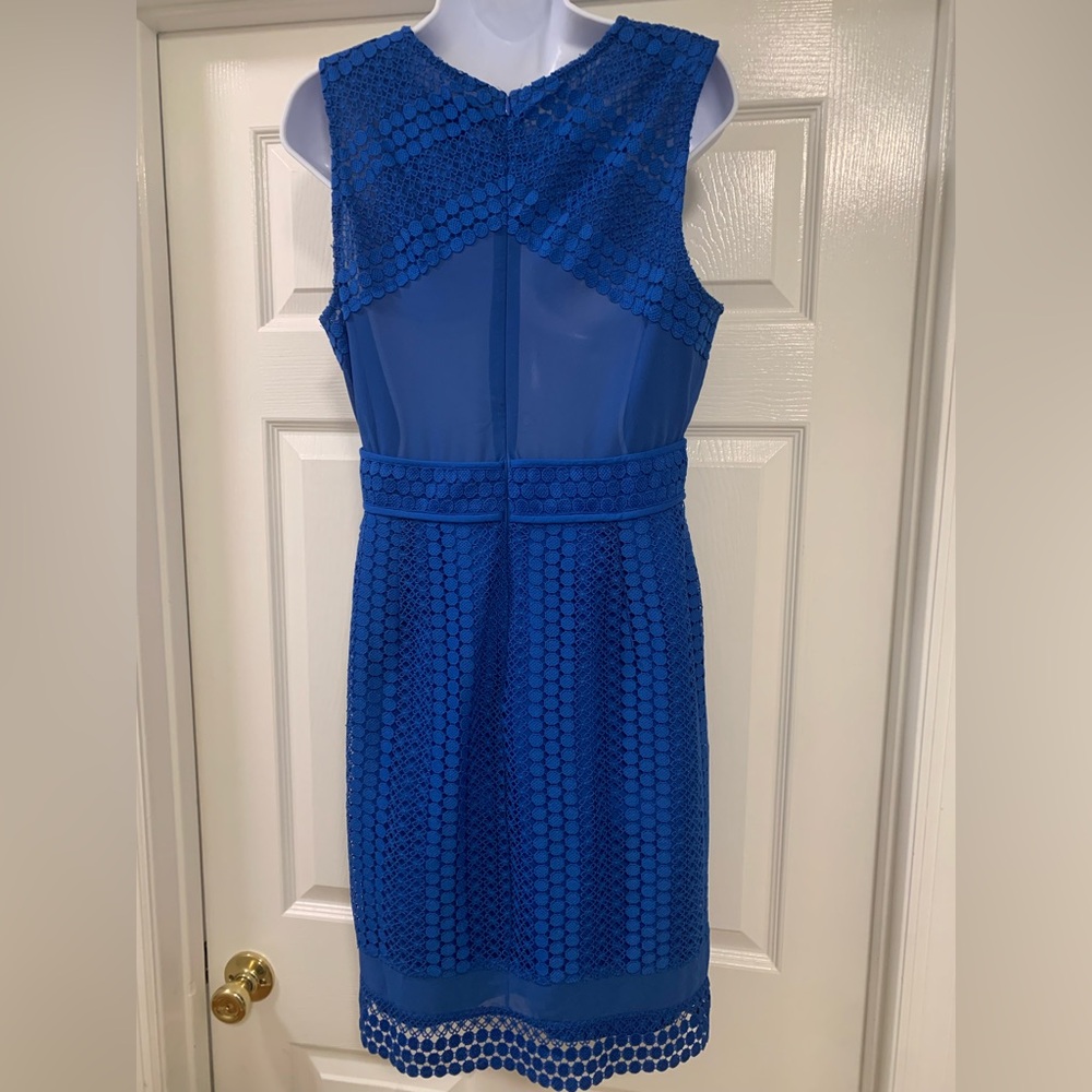Adelyn Rae Royal Blue Sleeveless Lace Sheath Dress - Picture 4 of 8